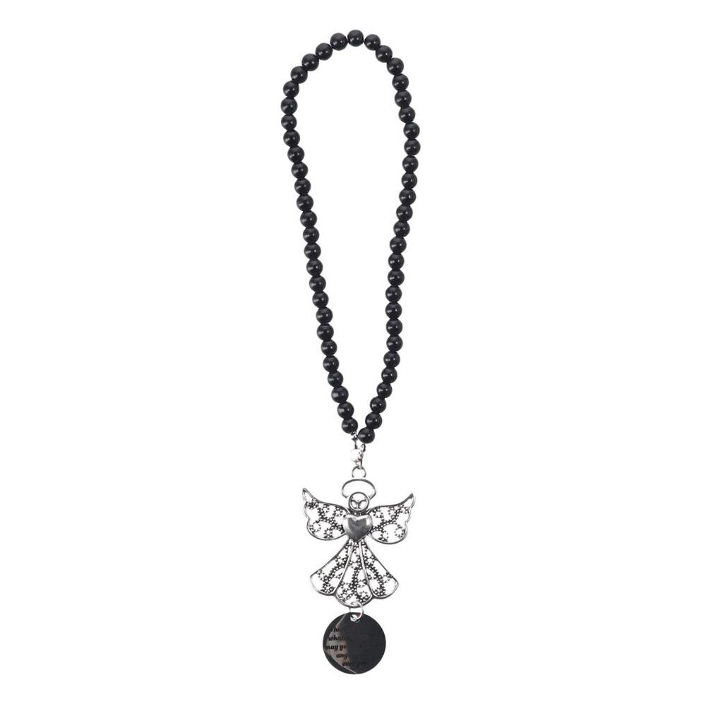 

Серебряный кулон в виде ангела, подвеска для автомобиля в форме ангела, подвеска из нержавеющей стали для автомобильного зеркала, украшение, зеркало заднего вида, аксессуары чёрный