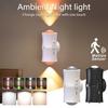Double-head LED Night Light with Motion Sensor Tricolor RGB Rechargeable Magnetic Wall Lamp Mood Ambient Light for Hallway Stair
