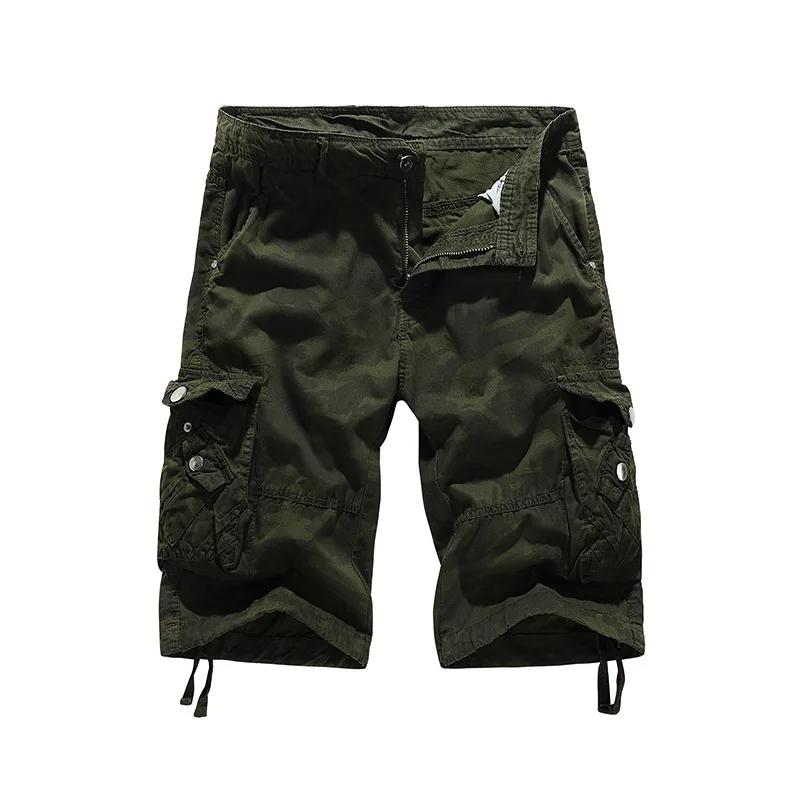2026 Mens Casual Loose Camouflage Cargo Shorts Washed Mulit Pocket Design Shorts Summer Outdoors Hiking & Camping Fashion Pants