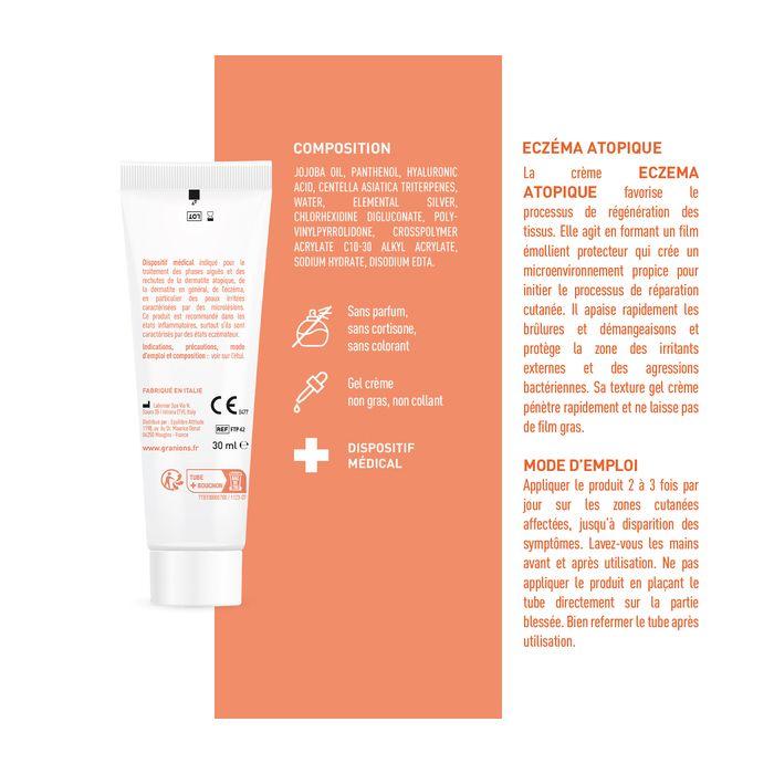 Crème Apaisante pour l'Eczema Atopique - GRANIONS - Centella Asiatica - Anti Démangeaisons - 30 mL
