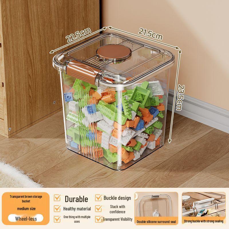 Transparent Multifunctional Storage Box: Large Capacity Plastic Organizer for Toys, Snacks, and Clothes