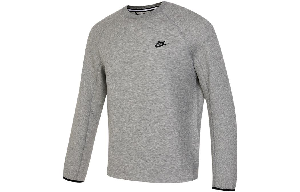 Nike Sweatshirts Men s Gray Crew Neck Moderate Regular FB7917-063 XL