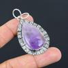 Halloween Deal Sterling Silver Pear Natural Star Amethyst Ethnic Mother Pendant