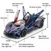 1/24 Scale Apollo EVO Alloy Sports Car Model Metal Diecast Miniature Toy with Pull Back Sound Light Vehicles Boys Birthday Gift