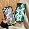 Palm Tree Leaves Phone Case Silicone PC+TPU For For iPhone  11 12 13 14 15 16 Plus Pro Max Cover