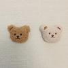 Plush Bear Fridge Magnet Rubber Soft Magnet 3D Animal Fridge Magnet for Kitchen Decoration Milk Tea Color