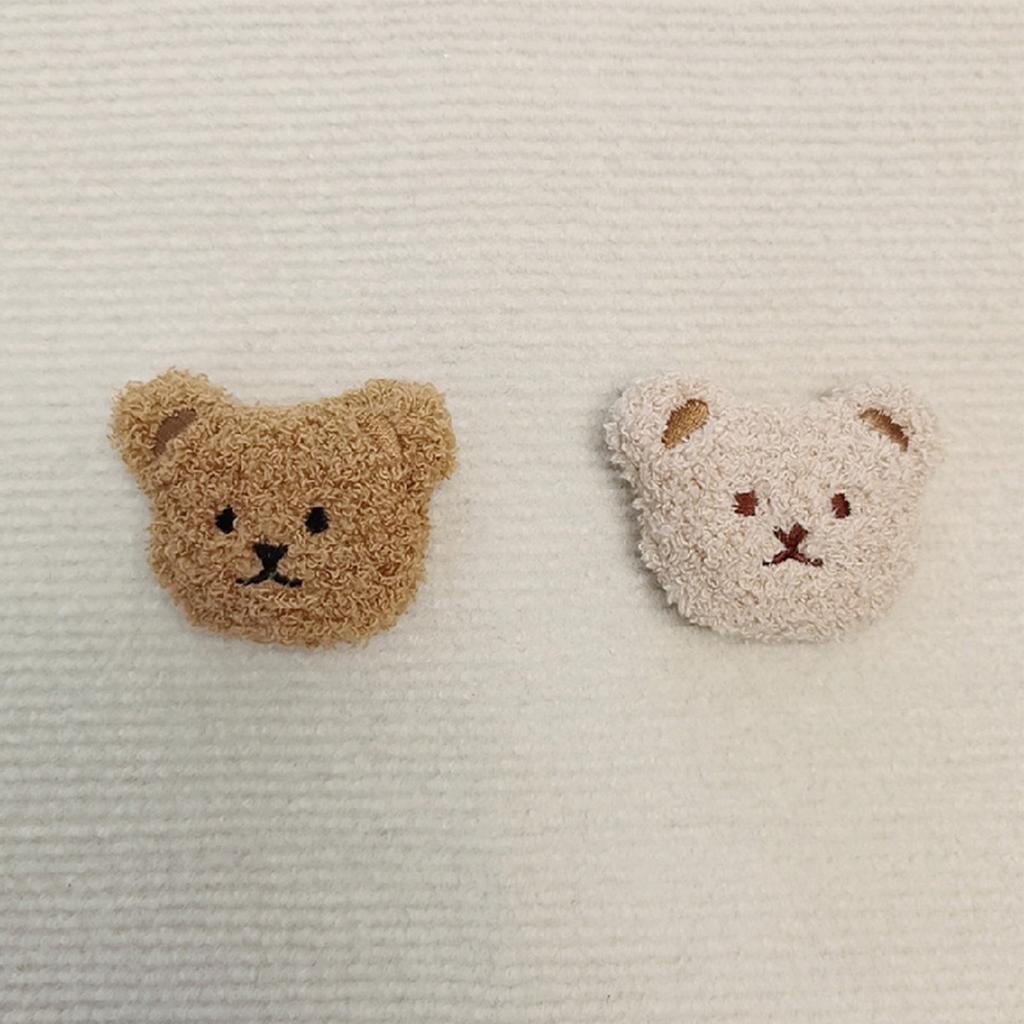 Plush Bear Fridge Magnet Rubber Soft Magnet 3D Animal Fridge Magnet for Kitchen Decoration Milk Tea Color