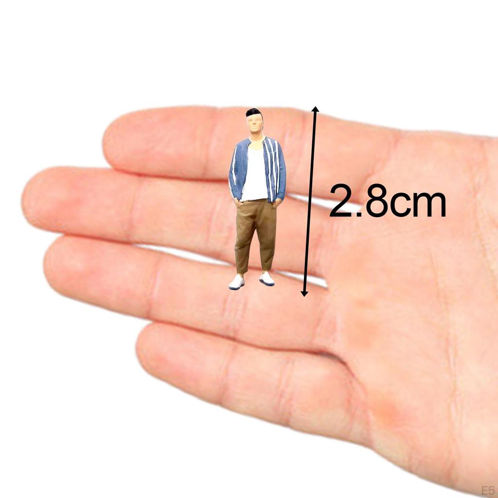 1:64 Figure People Mode Role Play Delicate Hand Painted Character Resin Decoration Standing park