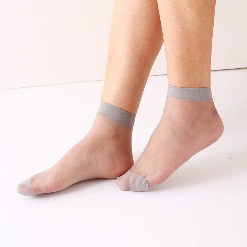 Women's Summer Thin Transparent Silk Anti-Snag Socks