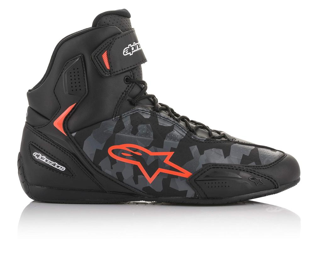 Alpinestars Fahrradschuhe Flow FASTER3 Schuhe Schwarz/Grau Camo/Rot 8.5/26.0cm (251 0219)