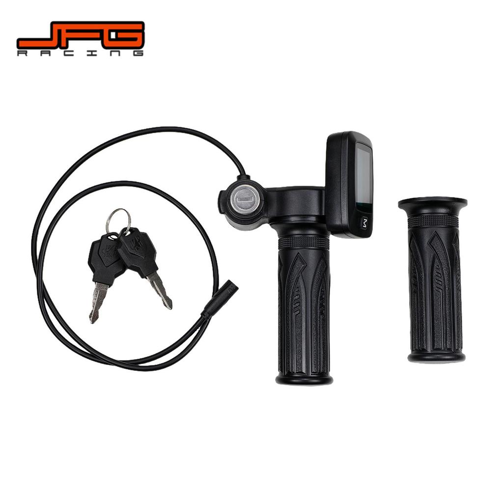 Throttle with Speedometer Grip and Dashboard LCD Display Digital Gauge Cluster Assembly For Tuttio Soleil 01 E-Bike Motorcycle