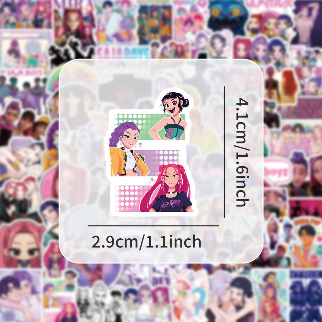 Hunter Girl Kpop Collectors Edition Water Bottle Stickers With Vibrant Printed Art For Teens