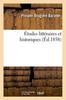 Libro Etudes Litteraires Et Historiques