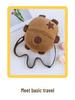 Capybara Fluffy Crossbody Bag - Cute Cartoon Round Shoulder Bag for Girls and Students
