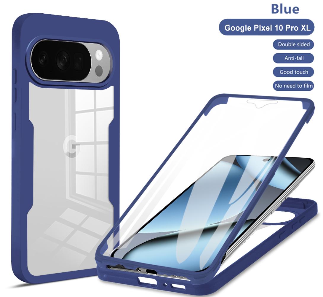 

360 Full Body Screen Protector Transparent Phone Case for Google Pixel 10 9 Pro XL 10Pro XL PC+TPU+Acrylic Shockproof Cover Google Pixel 10 Pro XL