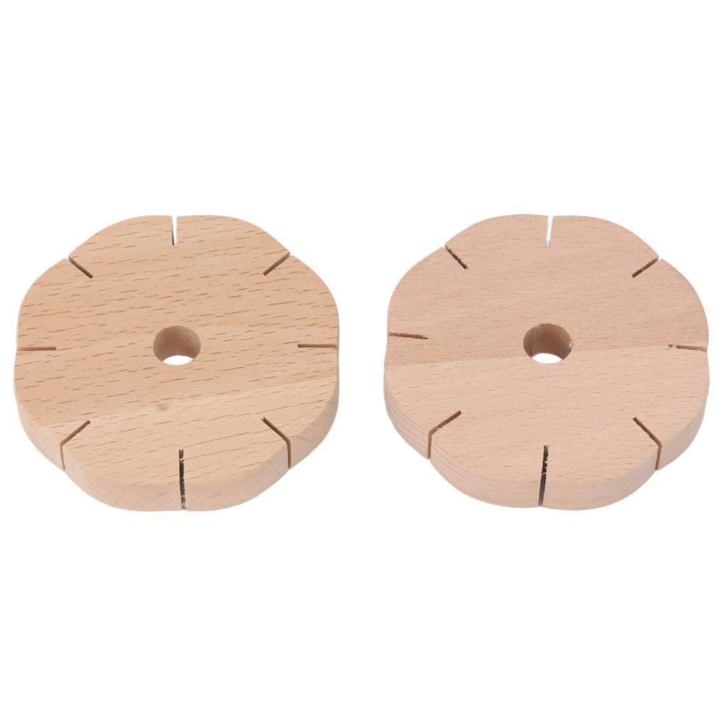 2 szt. Dyski do sznurkowania z drewna, okrągłe, DIY, do plecenia bransoletek, narzędzia do tablicy tkackiej