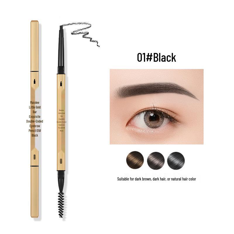 

Mai Ou Li Gold Bar Ultra-Fine Double-Headed 3D Waterproof Long-Lasting Smudge-Proof Triangular Eyebrow Pencil.