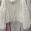 Short fur jacket women's clothing autumn and winter new small man with cotton thickened furry imitation mink hair top