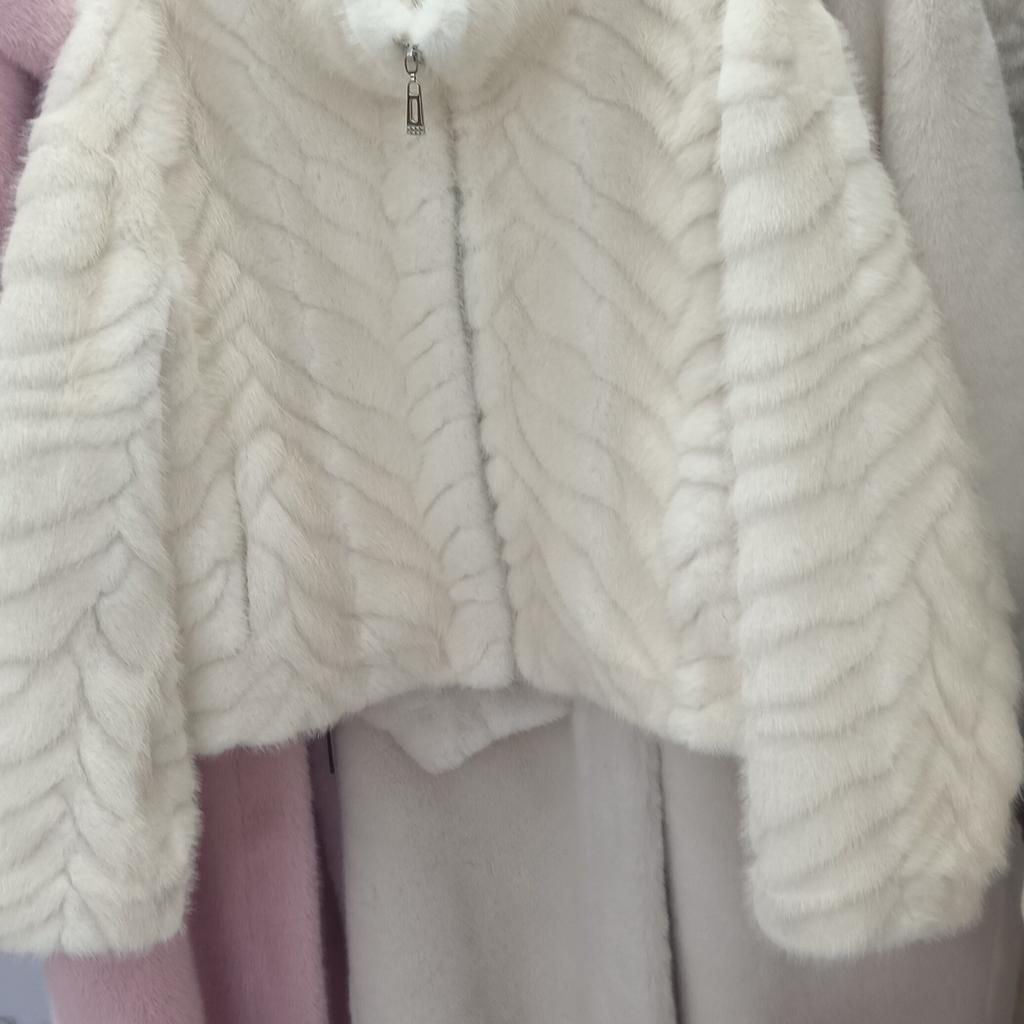 Short fur jacket women's clothing autumn and winter new small man with cotton thickened furry imitation mink hair top