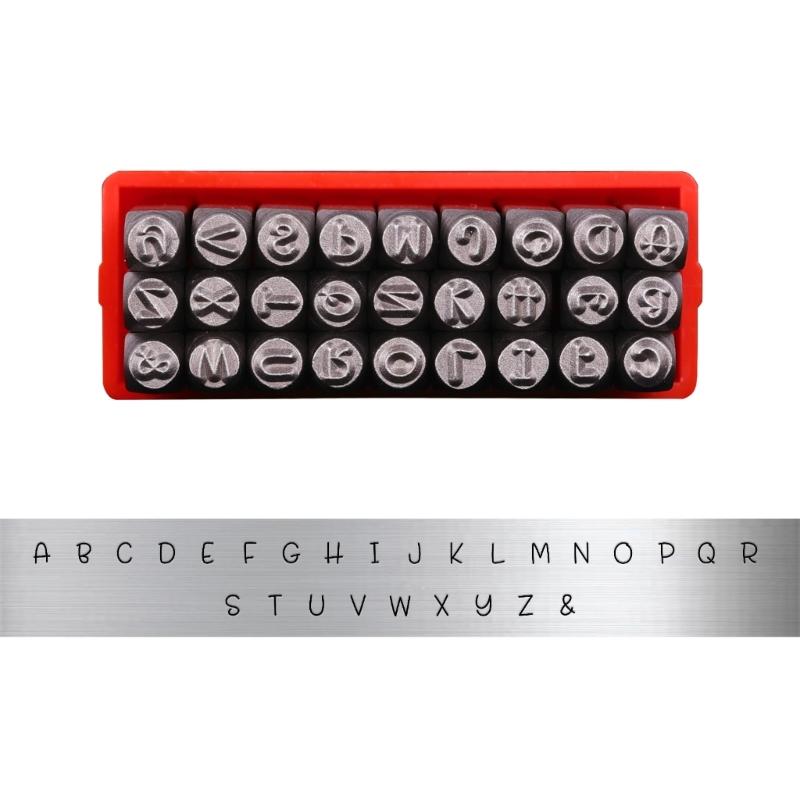 Professional 3mm Steel Letter Number Stamper Metal Handle Leather Punches Carving Tool For Leather Craft Jewelry Making