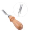 Leather Working Wide Edge Beveler Leathercraft Skiving Trimming Tool Wood Handle