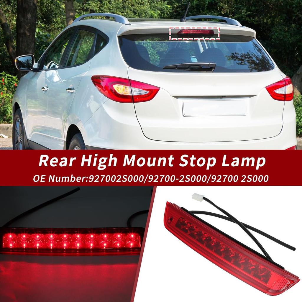 LED Third Brake Light with Harness for Hyundai Tucson 2011-2014 927002S000 Red 3rd High Mounted Stop Lamp for Hyundai Ix35 2011-2015 Rear Center High