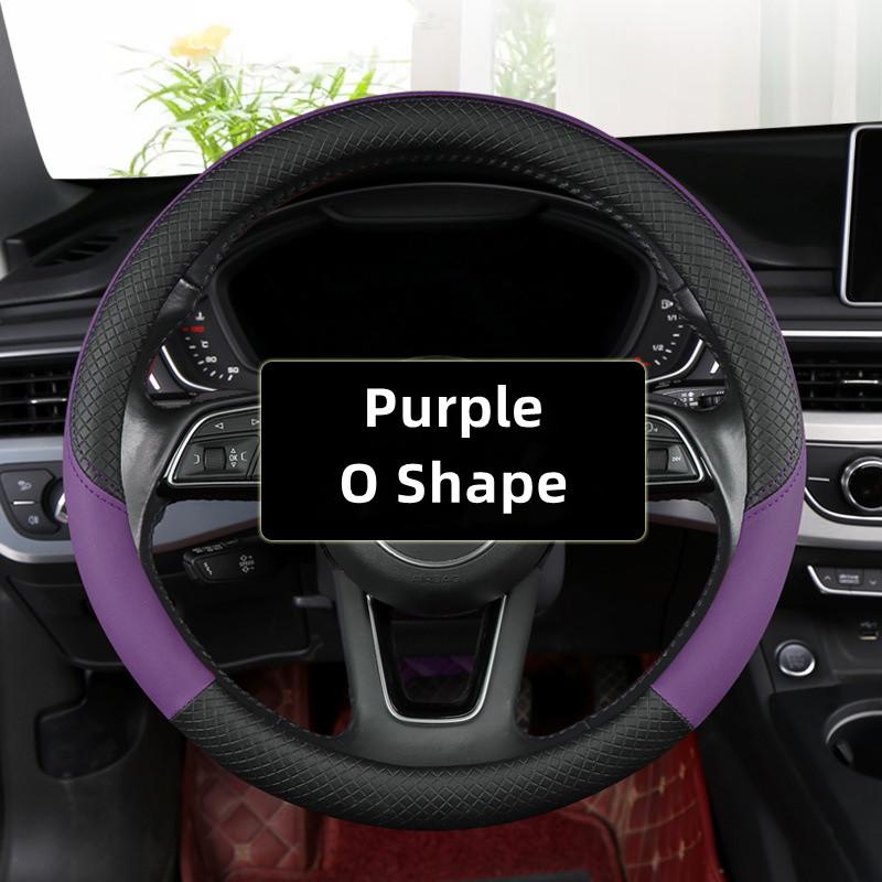Universal Car Steering Wheel Cover For 37-38Cm Steer Wheel Faux Leather Breathable Car Wheel Cover Interior Auto Accessories