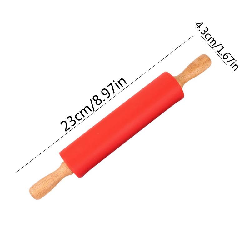 Silicone Rolling Pin Non-stick Surface Meets Human Design Handle Dough Making Baking Kitchen Tools Perfect Gift for Bakers