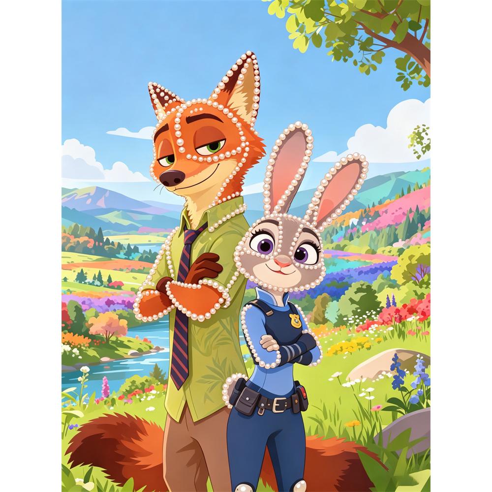 

Disney Pearl Painting Zootopia Character Art 5D DIY Pearl Embroidery Mosaic Cross Stitch Kit Home Decor 30x40