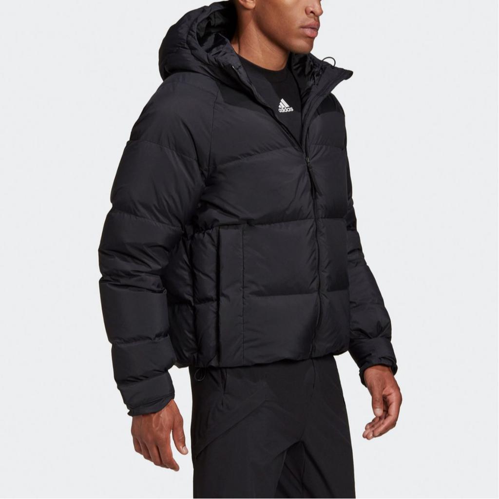 adidas Down Jackets Men's Black Hooded Moderate Other FT2484