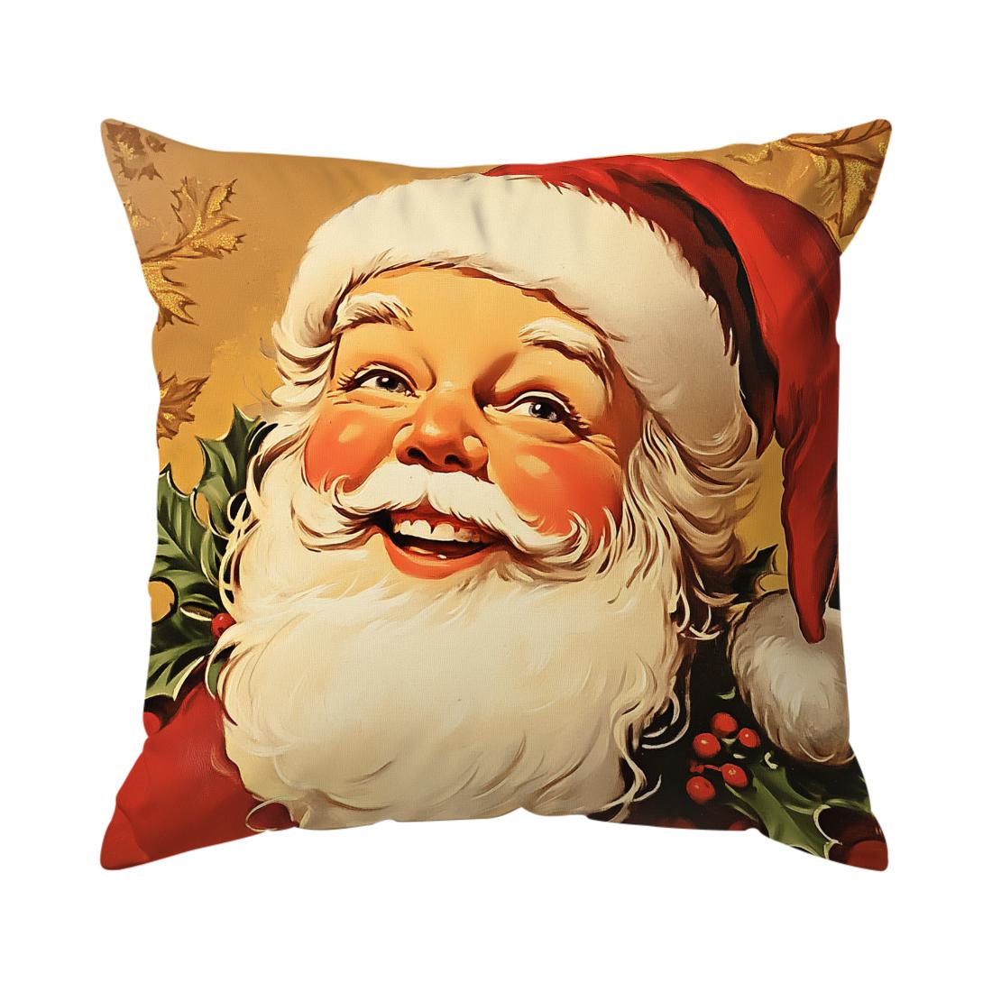 

Golden Christmas decoration Cushions Pillowcase Polyester Cushion Cover Throw Pillow Sofa Decoration Pillowcover Home Decor 450*450mm