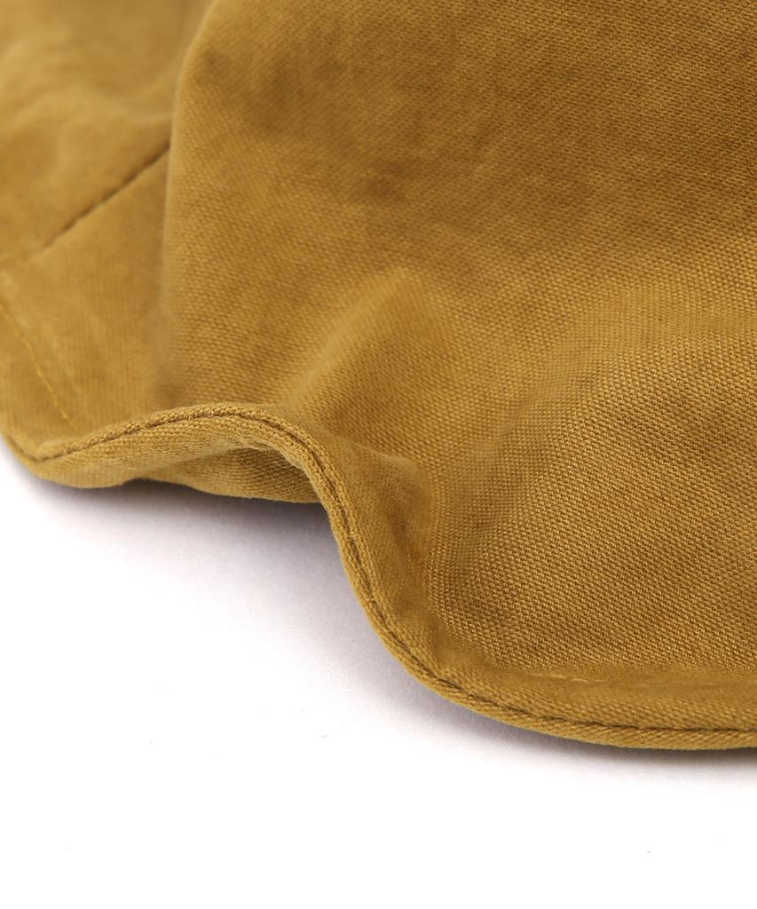 Eondeokeonteulolseutyudio Cotton Bucket Hat Wire Bell Bucket / Bio / Dark Mustard