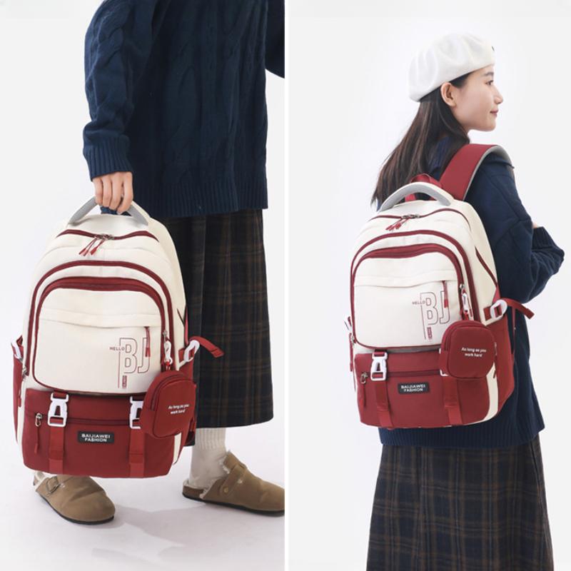 Frühling und Herbst Neue Schulranzen für Grundschüler der 3. bis 6. Klasse für Mädchen, leichter Rucksack für Teenager, wasserdichte Schulranzen aus Nylon für Jungen