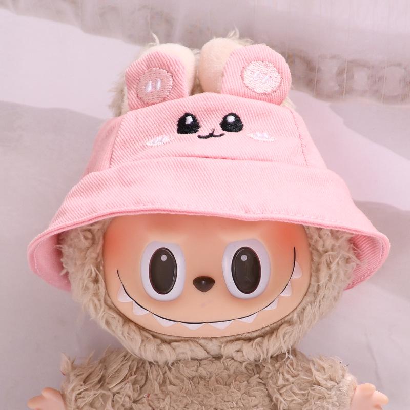 

17см Подвеска-шляпа Лабубу: Аксессуар для одежды/Брелок для ключей/Шарм для наплечной сумки/Стакан для воды Pink Bunny Hat