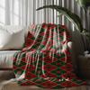 Argyle Pattern Blanket Microfiber Flannel Cover Blanket Bedroom Living Room Sofa Soft And Comfortable Home Decoration