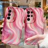 Phone Case: 2D Flat, Suitable for Samsung Galaxy A34 A35 M05 M06 S20 S22 S21 FE Plus 5G Protective Case, Pink and White Fluid, Perfect Holiday Gift Fo