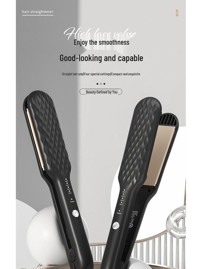 Multifunctional Hairdressing Curling Iron & Straightener - Dual-Use for Dry/Wet Hair, No Damage, Ideal for Salon, Home, Dorm.