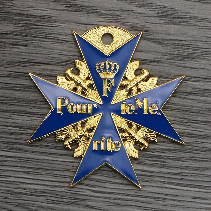 Prussian Blue & Black Marx Medal of Bravery & Merit Souvenir Badge