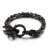 Kalen Dragon Bangles for Men Animal Mechanical Chain Bracelet Stainless Steel Byzantine Double Link Chain Bracelet Jewelry Gift