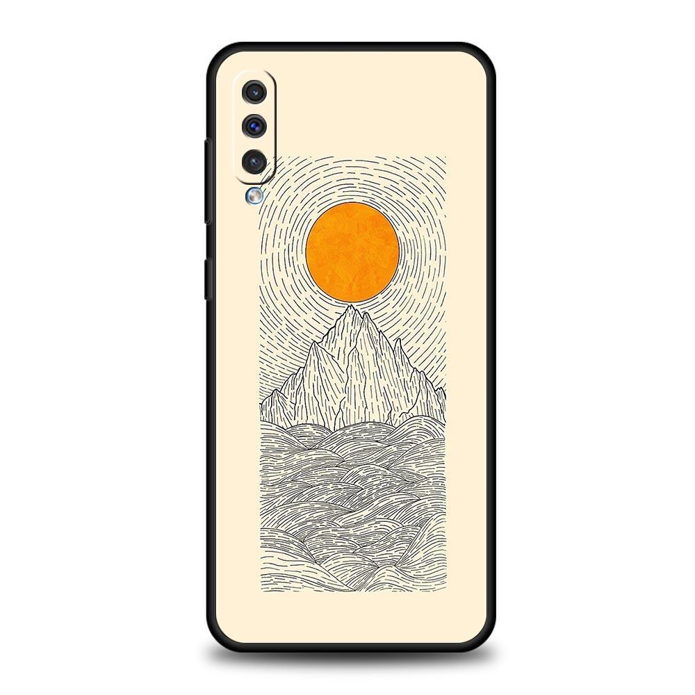 Mountain Sunrise Line Case For Samsung A56 A36 A26 A54 A52 A24 A14 A50 A72 A70 A20E A06 A12 A22 A34 A42 A32 A04s A16 5G Cover