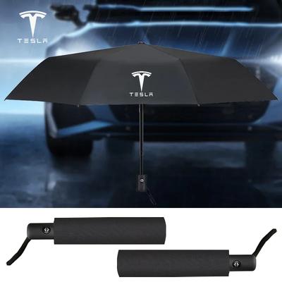 Plně automatický kompaktní třífoldový deštník Pánský deštník Dámský slunečník Příslušenství do auta pro Tesla P100D Model 3 X Y S Vzor