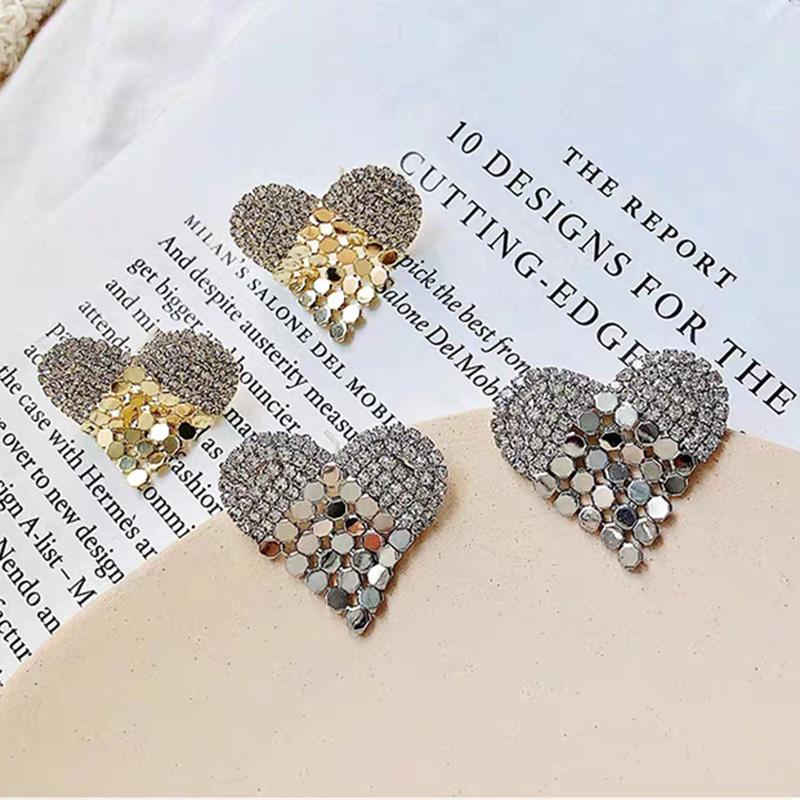 

Engood 60Pcs Shining Love Rhinestones Heart Button Sewing Trim & Embellishments Craft Buckle for DIY Earring Necklace Pendants