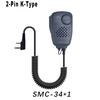 SMC34 Microphone Speaker Mic 2Pin K Type PTT Adjust Volume Control Compatible With Baofeng UV-5RH Pro UV16M WOUXUN Walkie Talkie