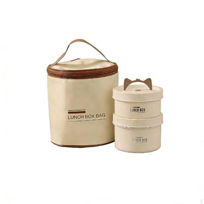 304 Stainless Steel Lunch Box, Insulated Bento, Leakproof, MultiCompartment, Portable 2Pack White