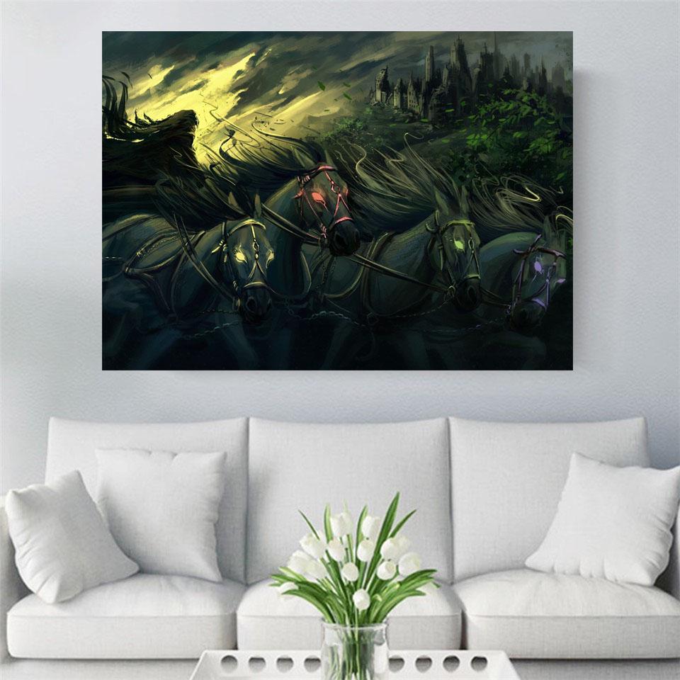 Pittura Diamante 5D Fai da Te Quadrata / Rotonda "cavallo" Ricamo Punto Croce Mosaico Diamante Acqua Pittura Decorazione
