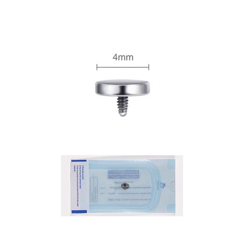 

F136 Implant Grade Flats Titanium Alloy for Men and Women (Single pack) separate jewelry Head 4mm