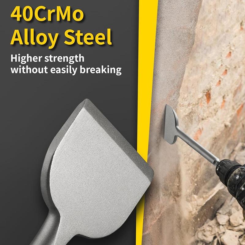 A96I-SDS Chisel Set, 4Pcs Tile Removal Chisel Bits For SDS Plus Rotary Hammer Drill Attachments, For Demolition Chipping