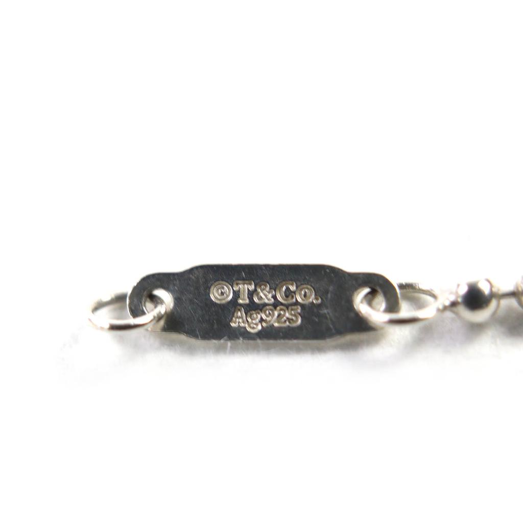 Tolles TIFFANY&Co. Halskettenmacher ID-Tag Kugelkette Anhänger Silber AG925 Herren Gebraucht