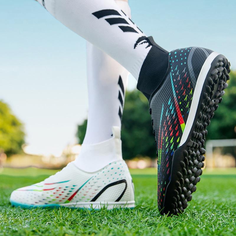 High-top mandarin duck football shoes men's long nail broken nail football shoes women's century cup sports football shoes