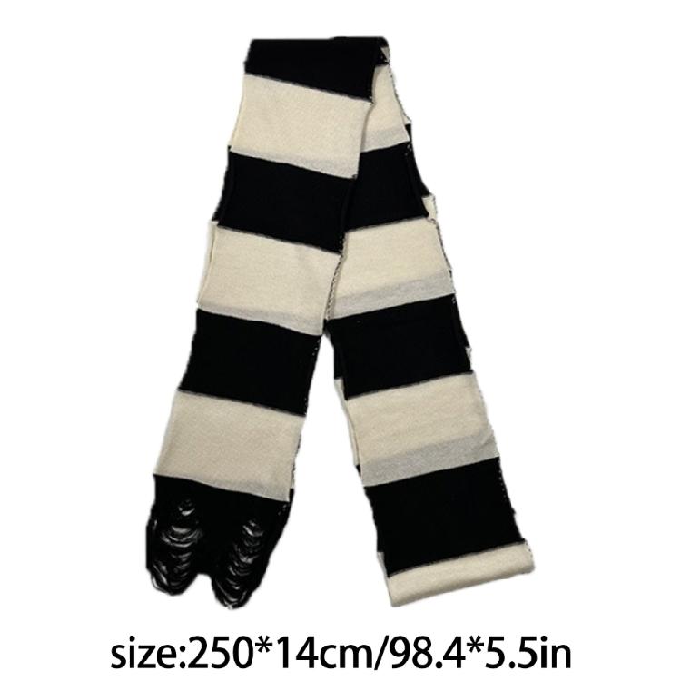 Stripe Pattern Scarf for Women Autumn Thin Scarves Female Camping Shopping Scarf